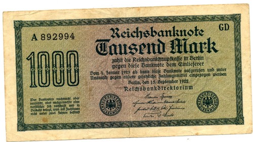 000 mark aus - 1.000,