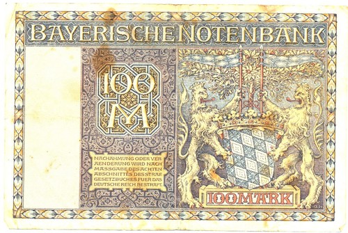100 mark bayerische - 100,