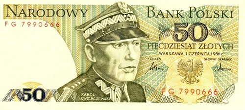 Polnische zloty banknote - zloty,
