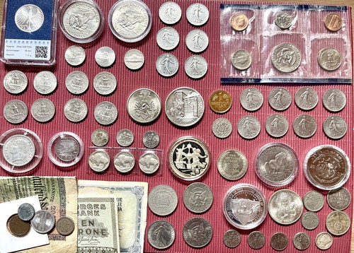 Sammlung von münzen - von, /