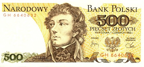 500 polnische zloty banknote - zloty,